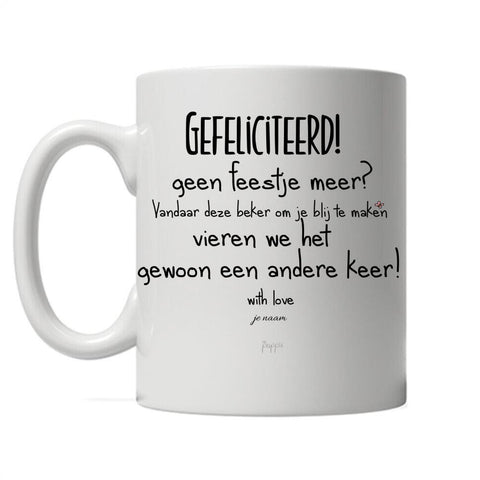 Image of Gefeliciteerd! Een beker om je blij te maken
