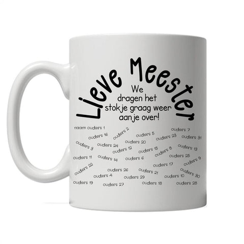 Image of Lieve meester we dragen het stokje graag weer aan je over (namens de ouders/ verzorgers)