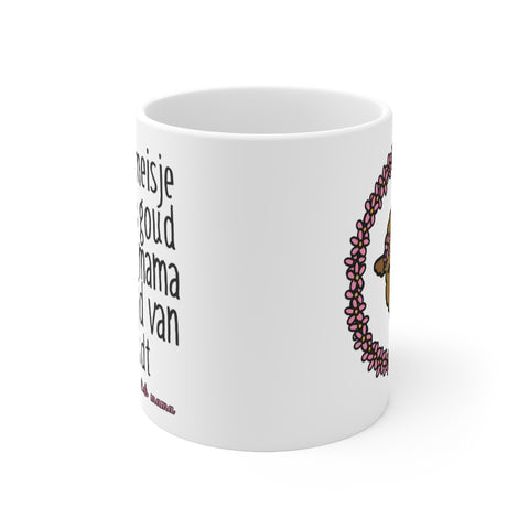 Image of Lief mooi meisje hartje van goud weet dat mama van je houdt