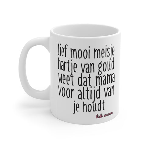 Image of Lief mooi meisje hartje van goud weet dat mama van je houdt