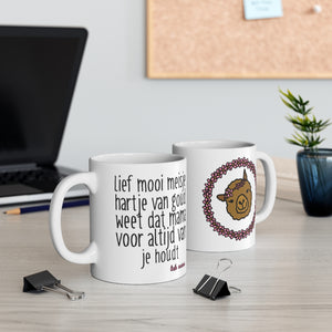 Lief mooi meisje hartje van goud weet dat mama van je houdt
