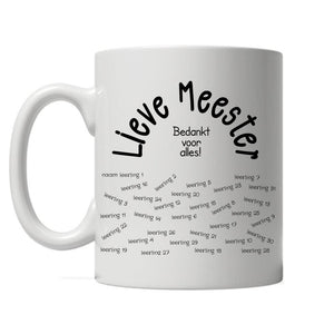 Lieve meester bedankt voor alles!