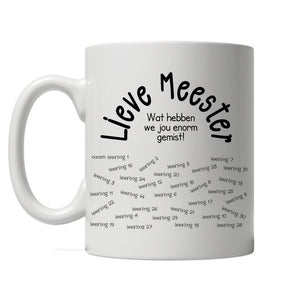 Lieve meester wat hebben we jou enorm gemist