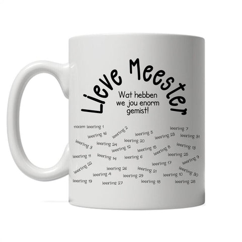 Image of Lieve meester wat hebben we jou enorm gemist